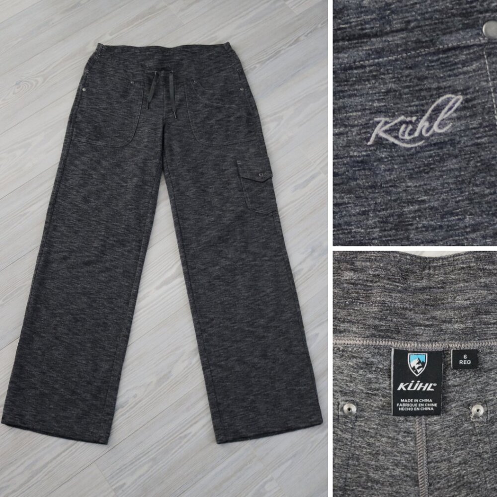 KUHL Mova Cargo Sweatpants Women's Charcoal Stretch Yoga Y2K Style Pants Size 6
